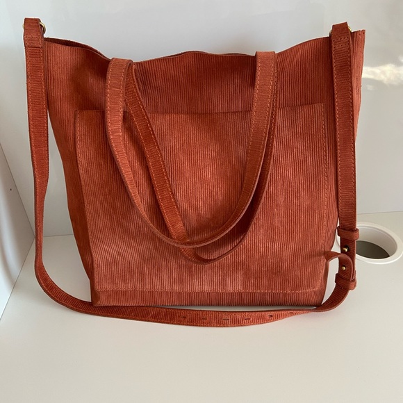 Madewell Handbags - MADEWELL The Medium Transport Tote Corduroy Suede